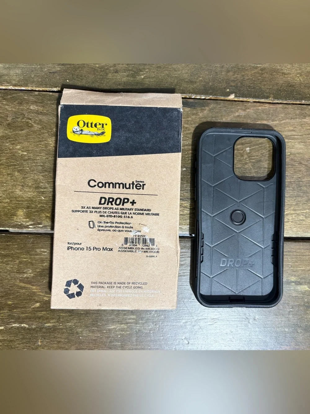 NEW OtterBox iPhone 15 Pro MAX Commuter Series Case - Black, Slim & Tough